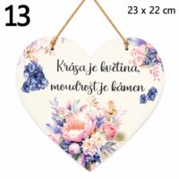 Cedulka s citátem o moudrosti a životní síle