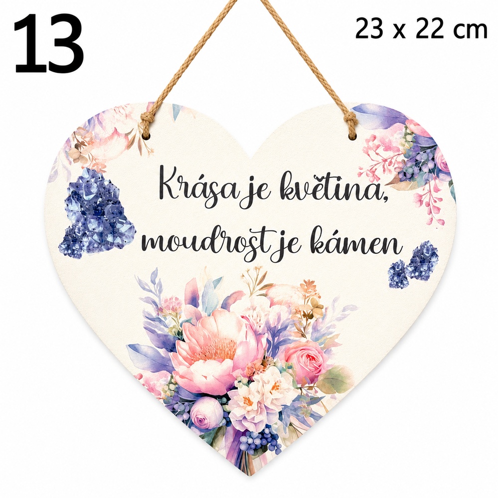 Cedulka s citátem o moudrosti a životní síle