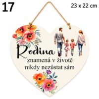 Cedulka s citátem o rodině pro útulný domov