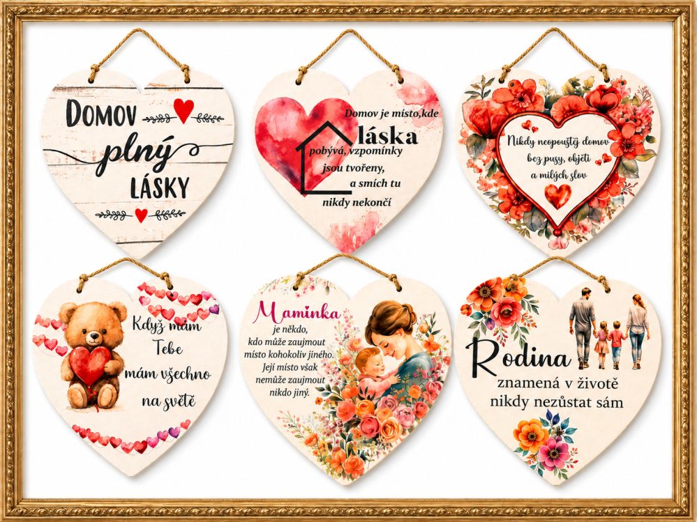 Cedulky s láskyplným textem pro krásnou vzpomínku