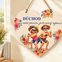 Odchod do důchodu citát na závěsné cedulce