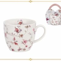 Dekorační dárkový porcelánový hrnek motiv růže