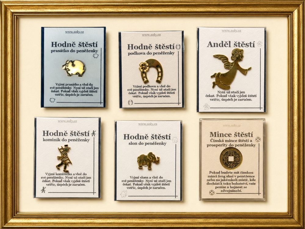 Symbol štěstí prasátko jako suvenýr hojnosti do peněženky