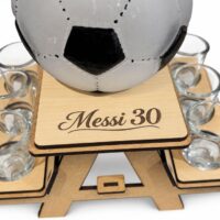 Dárek pro fotbalistu s lahví a skleničkami